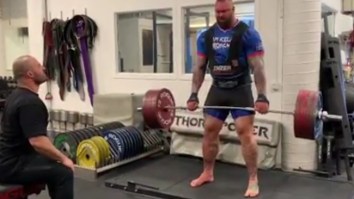 ‘The Mountain’ Is Preparing For The World’s Strongest Man Competition By Deadlifting An Absurd Amount Of Weight