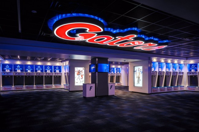 University of Florida Gators Football locker room