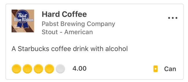 pabst hard coffee
