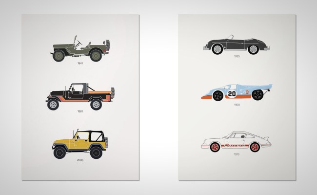 Rearview Prints Classic Car Posters