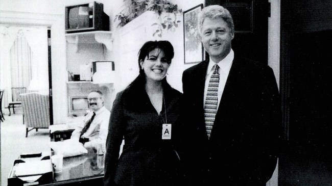 Monica Lewinsky meets with President Clinton