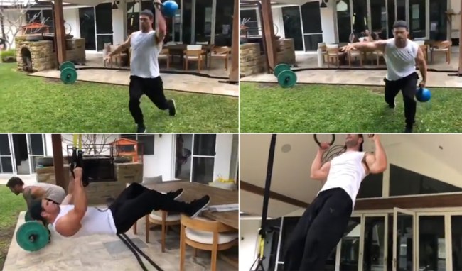 Devils Workout Chris Hemsworth