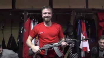 A Russian Hockey Team One-Upped Miami’s Turnover Chain With An AK-47 Given To The Player Of The Game