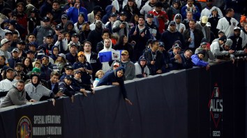 Astros Fan Had To Be Escorted From His Seat By Security After Yankees Fans Threw Beer And Popcorn At His Face