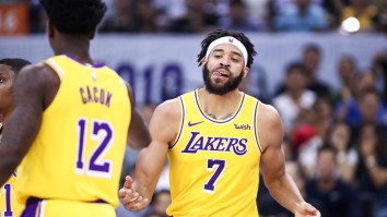 Lakers’ JaVale McGee Fakes Injury To Trick The Warriors, Scores Easy Dunk During Preseason Game