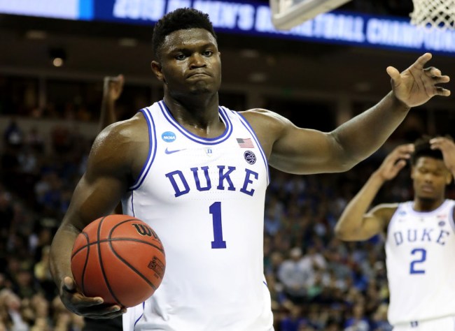 zion williamson duke upset tweet