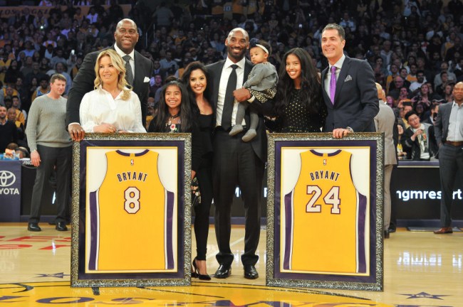 Los Angeles Lakers controlling owner and president Jeanie Buss paid tribute to Kobe Bryant and his family on Instagram.