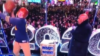Steve Harvey Forgives Gronk For Spiking His Lego Head On NYE And Admits It Was ‘An Act’