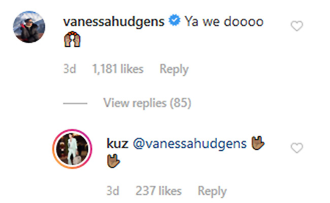 Kyle Kuzma Has Dinner With Vanessa Hudgens After She Comments On Instagram