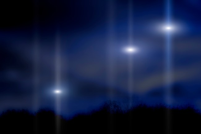 Fleet of UFOs captured on video, lights in the sky sighting happened in Yuma, Arizona.