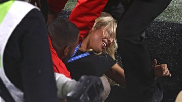 Model Arrested For Jumping On The Field, Flashing Crowd During Super Bowl Says She Was ‘Just Living My Best Life’