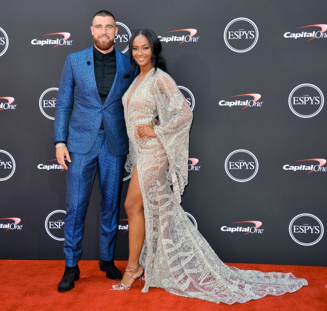 Travis Kelce Girlfriend Double Fists Drinks At Chiefs Victory Parade