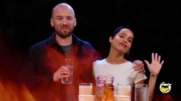 Zoe Kravitz Takes The ‘Hot Ones’ Challenge And Somehow Doesn’t Take A Single Drink Of Anything