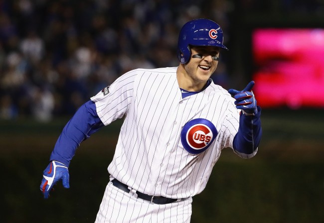 Chicago Cubs first baseman Anthony Rizzo roasted the Houston Astros during an at-bat in spring training game