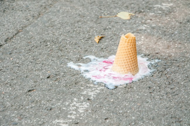 dropped ice cream
