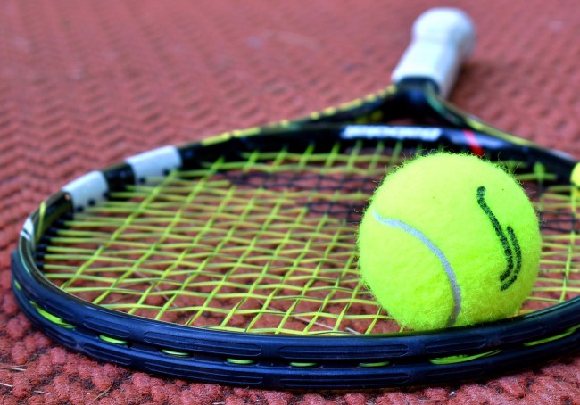 tennis racket and ball