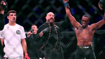 MMA Ref Mike Beltran Turns His 3-Foot-Long Mustache Into A Mask