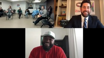 John Krasinski Surprised Workers At A Boston Hospital By Having David Ortiz Tell Them They’ve Earned Free Red Sox Tickets For Life