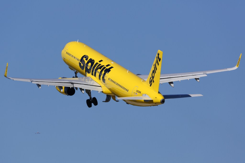 Spirit Airlines passenger smokes cigarette
