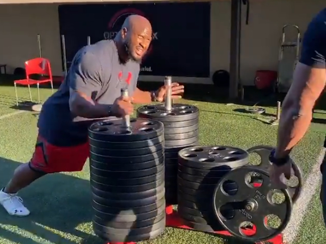 James Harrison Sled Push