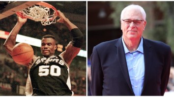 Watch David Robinson Brutally Snub A Phil Jackson Handshake In 2000 After Phil Undermined The Spurs’ 1999 Title