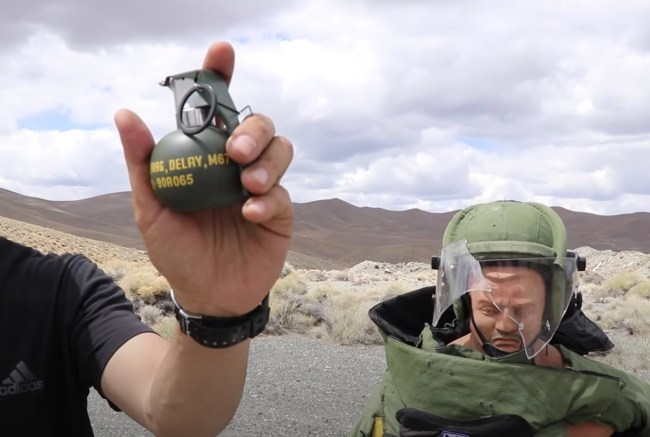 Bomb Suit vs Frag Grenade