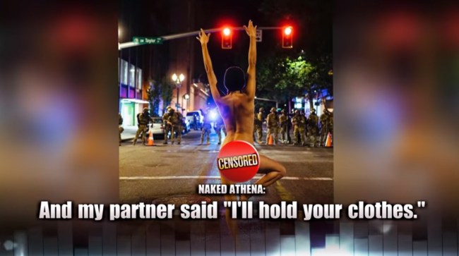 Portland Protester Explains Why She Faced Down Police Completely Naked