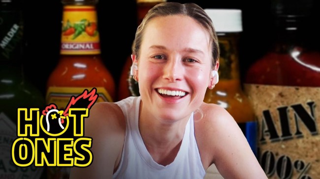 brie larson hot ones first feast