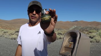 Guy Detonates An M67 Frag Grenade Inside An ATM Machine To Test How Strong They Really Are