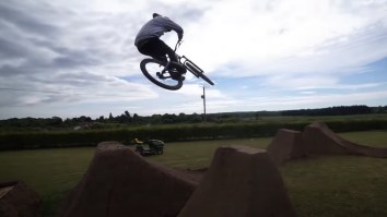 Mountain Biker Matt Jones Turned 100 Tons Of Dirt Into This Sick Backyard Track During Corona Lockdown