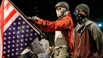 Watch This Portland Protestor Catch A Tear Gas Cannister With A Lacrosse Stick And Send It Back At Police