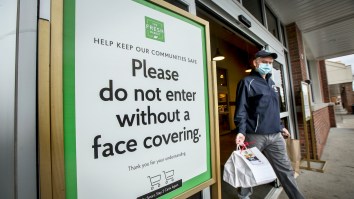 Enraged Anti-Masker Carried Out Of Supermarket By Son After Claiming Safety Is For Sissies Is Content For The Soul