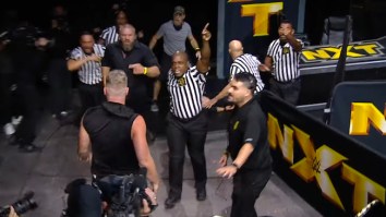 Pat McAfee Escalates Feud With Adam Cole By Mocking His Height Before Punting Him Into The End Zone