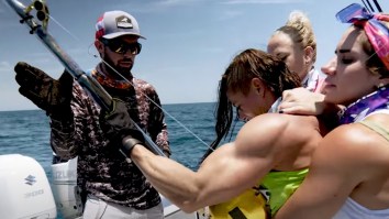 8x World Champ Arm Wrestler Tests Her Muscles Fishing For One Of The Strongest Fish In The Ocean