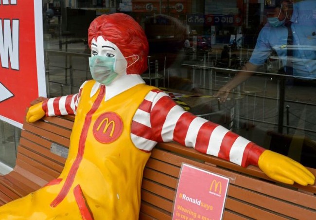 mask found inside chicken nugget mcdonald's