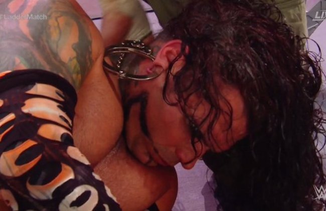 Jeff hardy ear ladder match