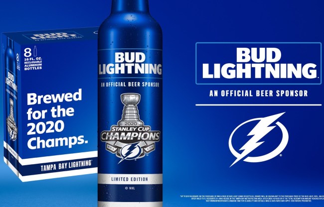 Bud Lightning beer Tampa Bay Lightning