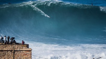 A Hurricane Hitting Europe Is Producing Some Of The Biggest Waves Ever Surfed In History