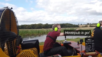 Man Brilliantly And Legally Avoids Paying Liquor License With Hovercraft Bar, But Things Get Messy