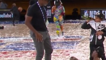 NBA Fans React To Rajon Rondo’s Son Drinking From Bottle During Lakers’ Celebration