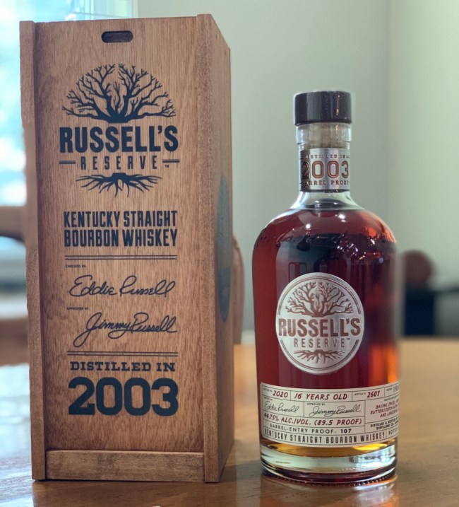 Russell's Reserve 2003 barrel proof Vintage series