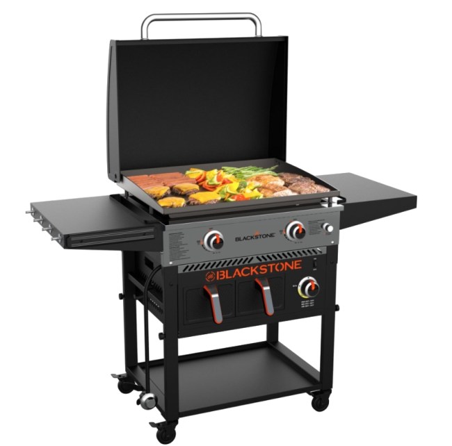 Blackstone 2-Burner 28" Griddle with Electric Air Fryer and Hood