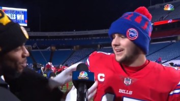Steelers TE Eric Ebron Awkwardly Congratulates Bills QB Josh Allen During Postgame Interview And Steelers Fans Weren’t Happy About It