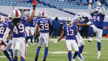 Bills Fan Jumps Through Flaming Table And Catches On Fire After Team Wins Playoff Game Vs Colts