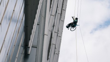 Hong Kong Climber Scales Skyscraper In His Wheelchair