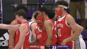 Pictures Of Boston University ‘Wearing’ Masks During Basketball Game Against Holy Cross Are Absurd