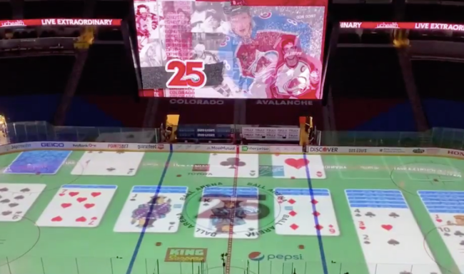 colorado avalanche solitaire game rink