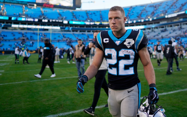 christian mccaffrey reporter teddy bridgewater support