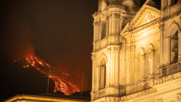 Italy’s Mt. Etna Volcano Is Spewing Lava And Lighting The Sky Up A Menacing Red
