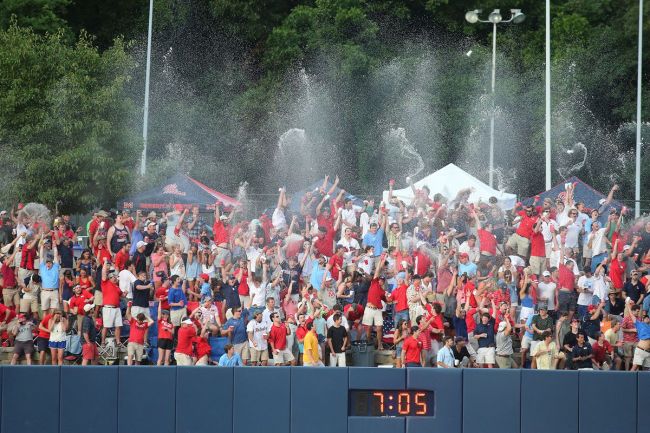 Ole Miss Baseball Beer Shower